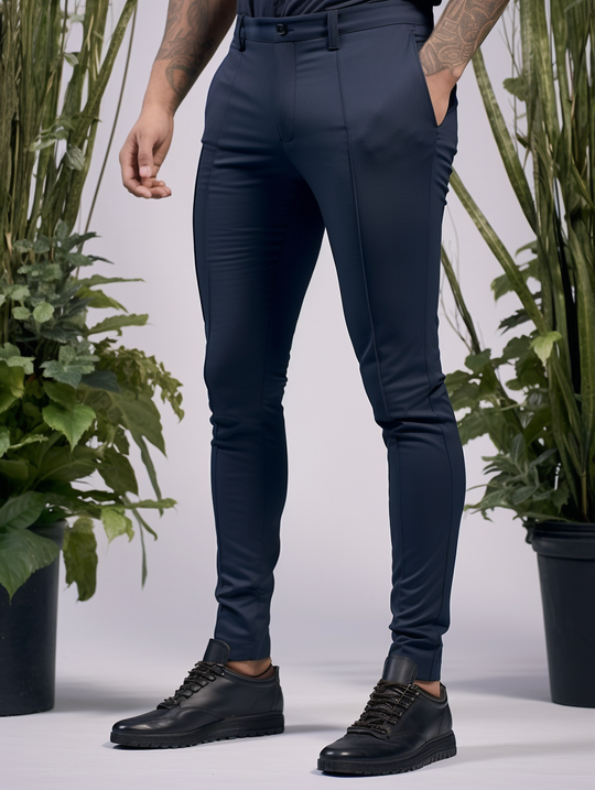 Novate: Pantaloni Slim Fit Senza Pieghe