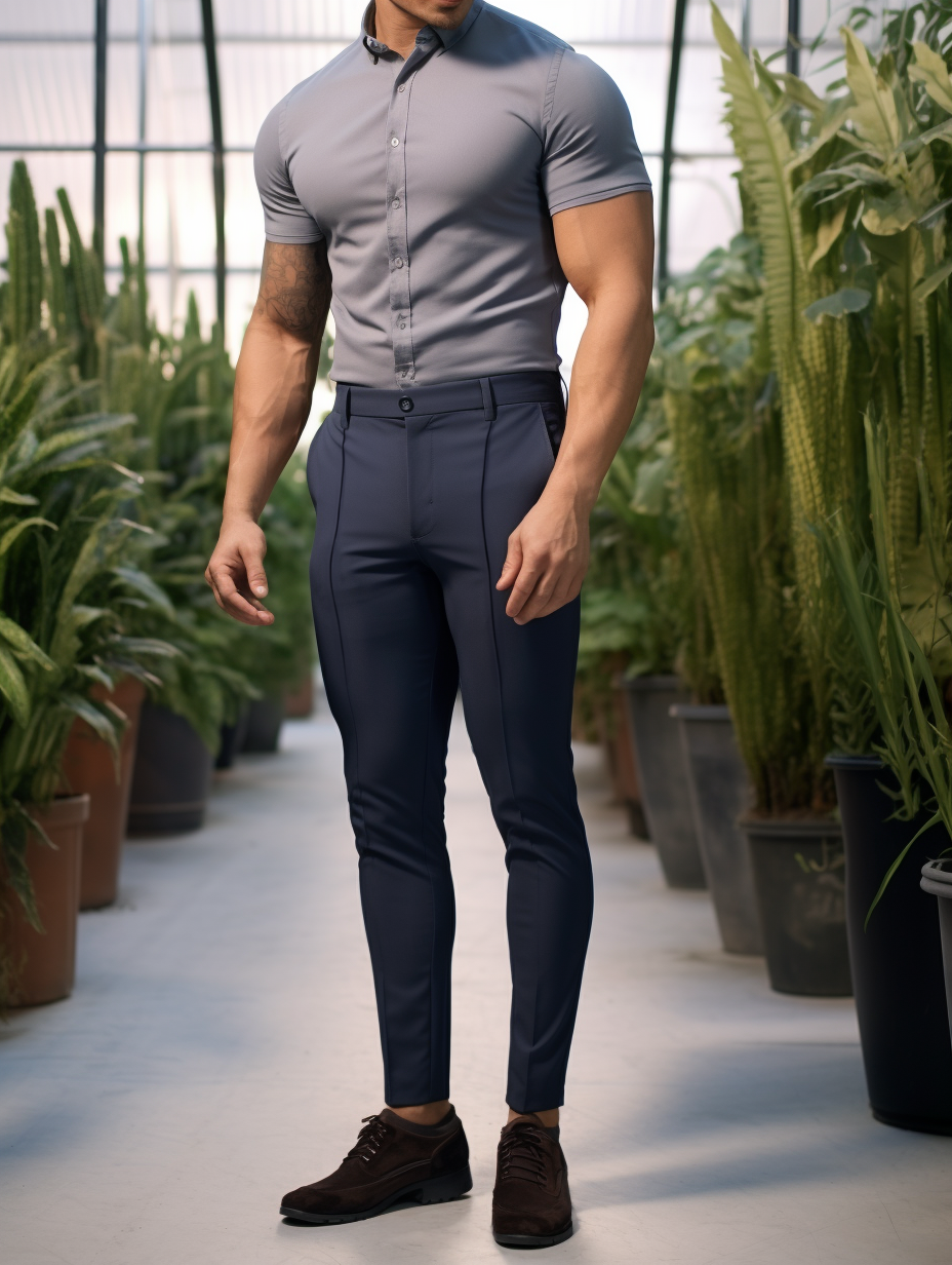 Novate: Pantaloni Slim Fit Senza Pieghe